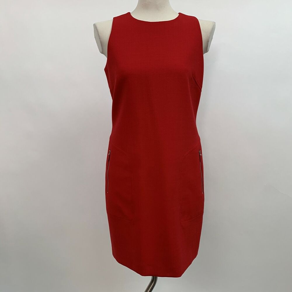 Body by Victoria Women's Dress Size 8 Red‎ Sleeveless Wool Blend - Picture 2 of 11